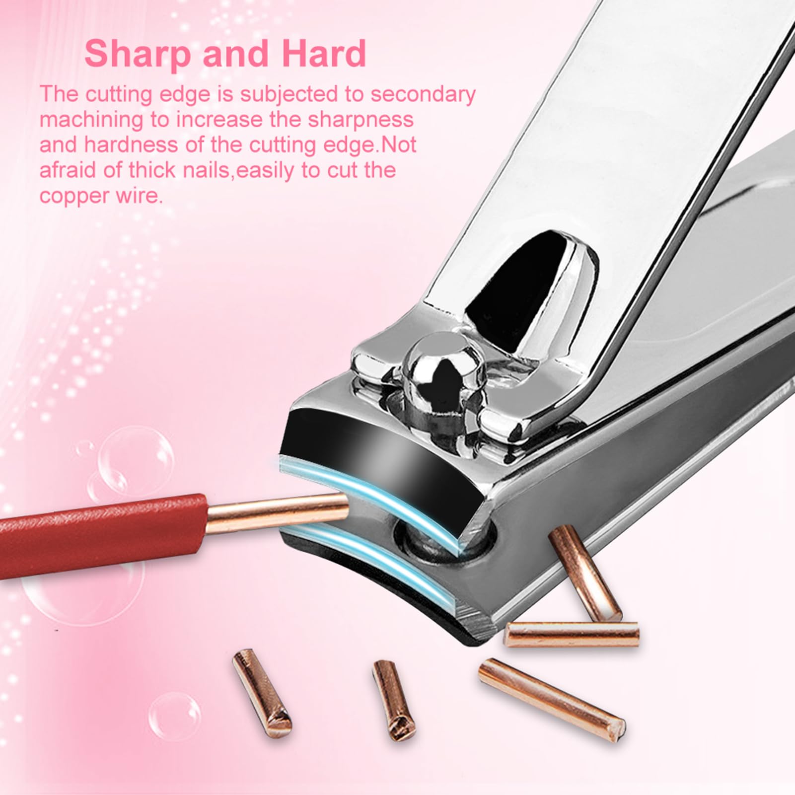 Nail Clippers Set Fingernail and Toenail Clipper Cutters, 18Pcs Manicure Pedicure Kit Professional Grooming Kits, Nail Care Tools with Travel Case Gifts for Men Women Parent