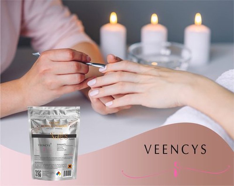 PROFESSIONAL ACRYLIC DIP POWDER FOR NAIL ART-LONG LASTING-LARGE CAPACITY AND QUICK DRY QUALITY SALON MANICURE-NAIL EXTENSION (16 oz, Clear) BY VEENCYS