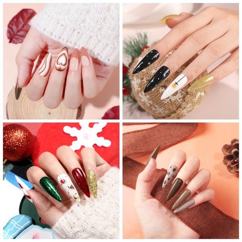 COSCELIA 60 PCS Gel Nail Polish Set, 55 Colors Gel Nail Polish with 5pcs Top Base Coat All Seasons Nail Polish Kit Winter Spring Full Colors Manicure Nail Art Valentines Day Gifts for Women Girls