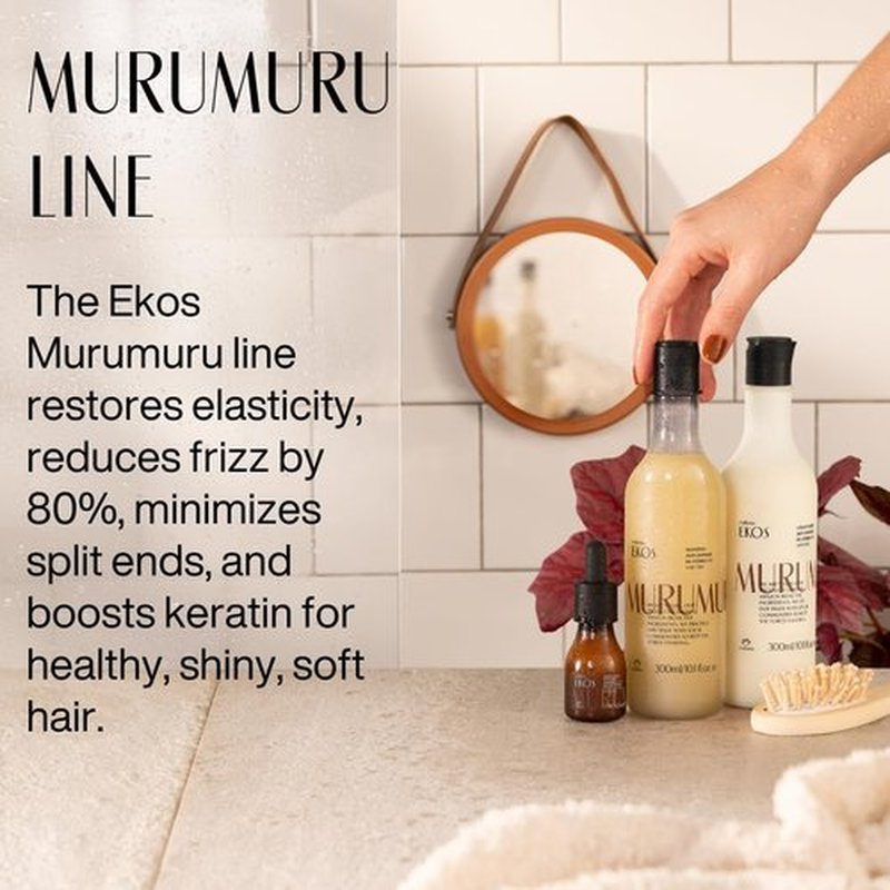 Natura Murumuru Hair Care Bundle - Anti-Damage Shampoo & Restoring Conditioner | 10.1 fl oz - Vegan Repair for Dry, Damaged Hair