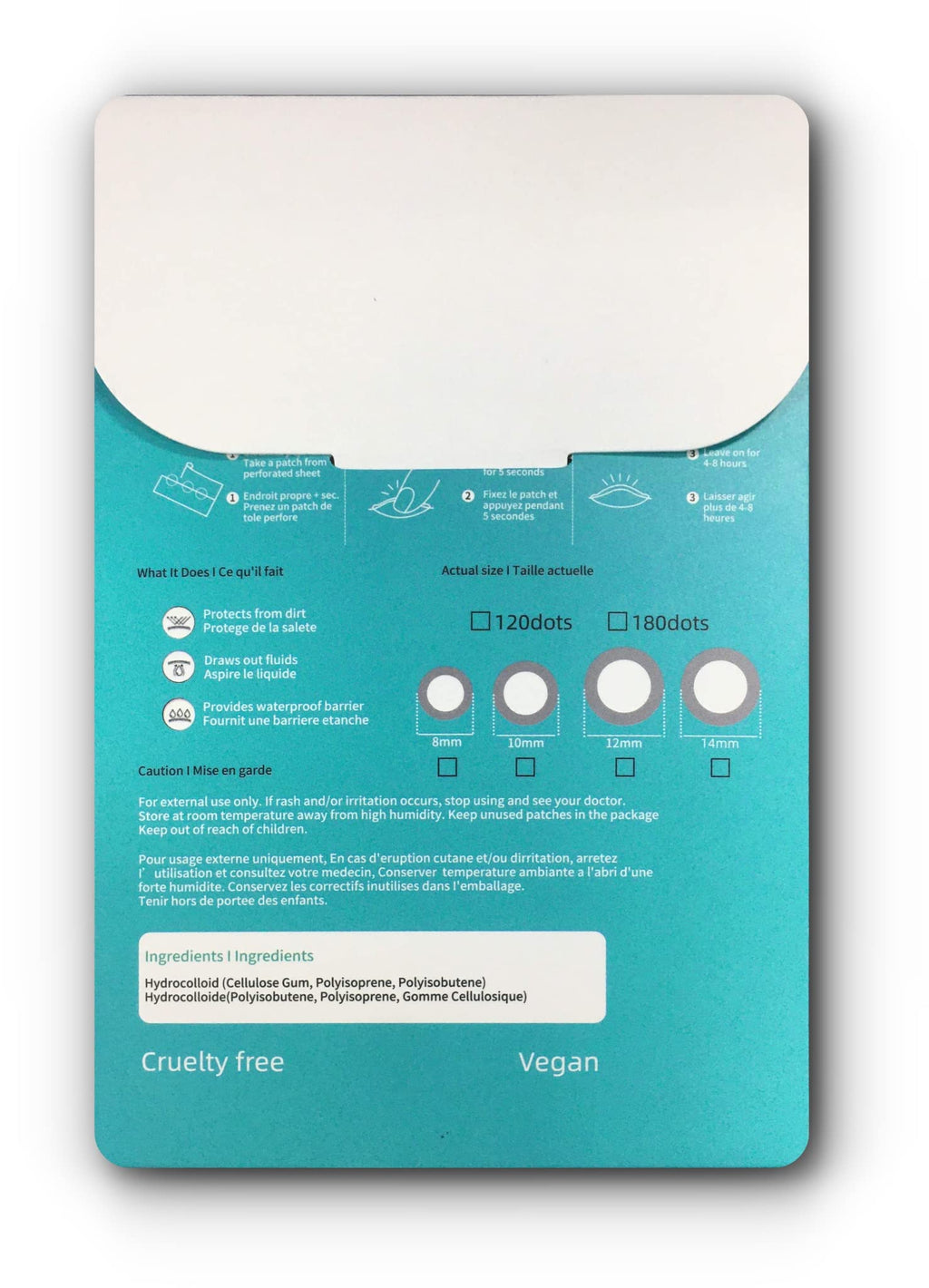 Natura Live Hydrocolloid Acne Patches – 120-Pcs Pimple Patches for Face –Blemish Patches to Cover Zits, Acne, Breakouts – Vegan and Cruelty-Free Zit Stickers – Zit Absorbing Acne Spot Dots