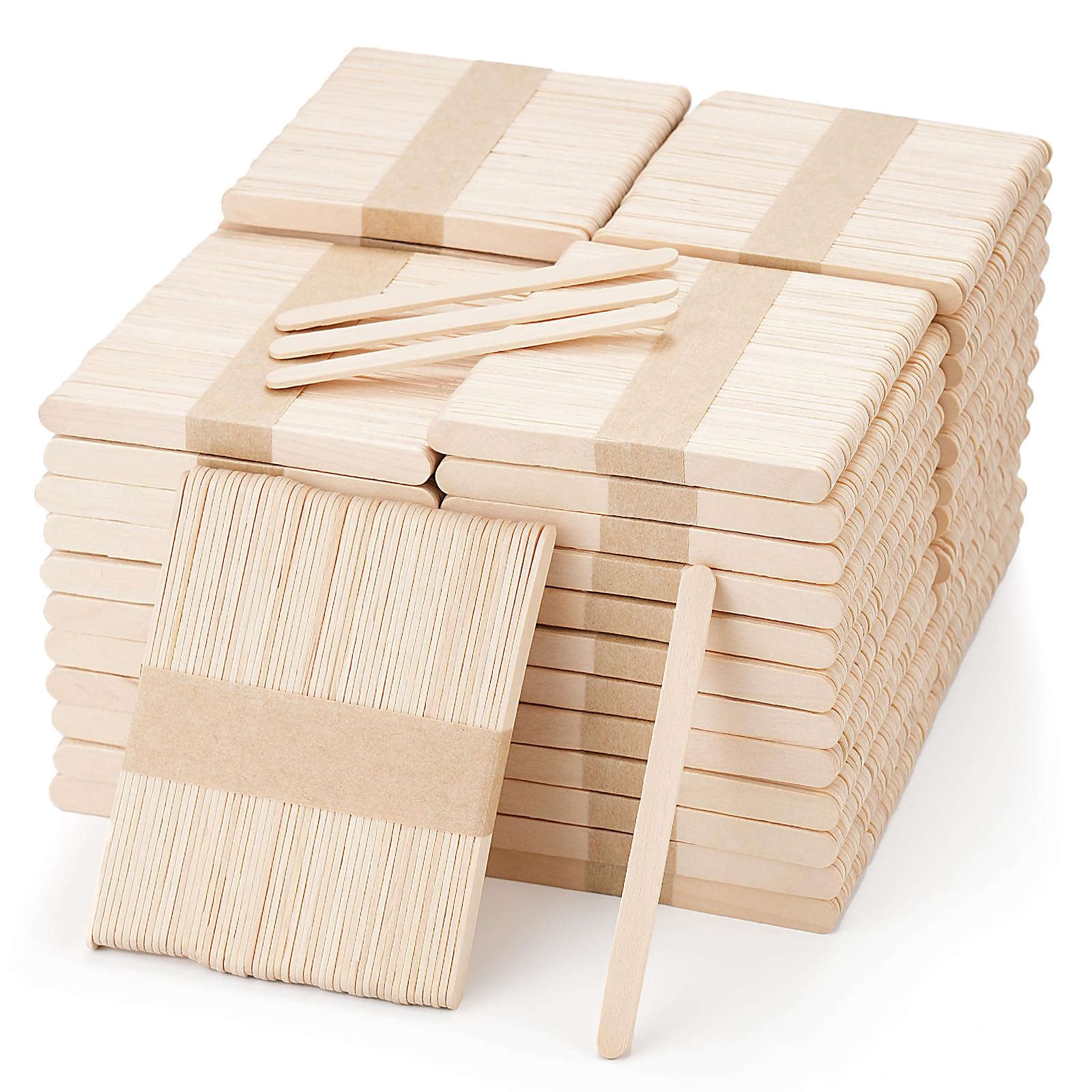 2400 Pcs Popsicle Sticks for Crafts,4.5 Inch Wooden Craft Sticks,Natural Wood Popsicle Stick for Waxing,Ice Cream Sticks,Hair Removal and Waxing Supplies,DIY Wood Crafts for Home Art Projects