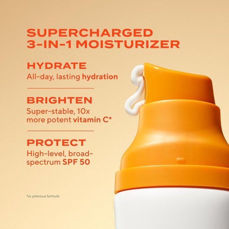 Murad Superactive Brightening Moisturizer SPF 50 | Hydrating Vitamin C Facial Sunscreen with Lipid-Boosting Technology