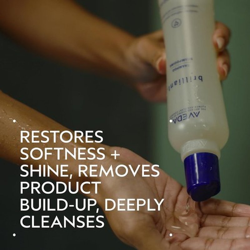 Aveda Brilliant Shine Boosting Shampoo - Adds Shine & Removes Build-Up | All Hair Types | 8.5 Fl Oz