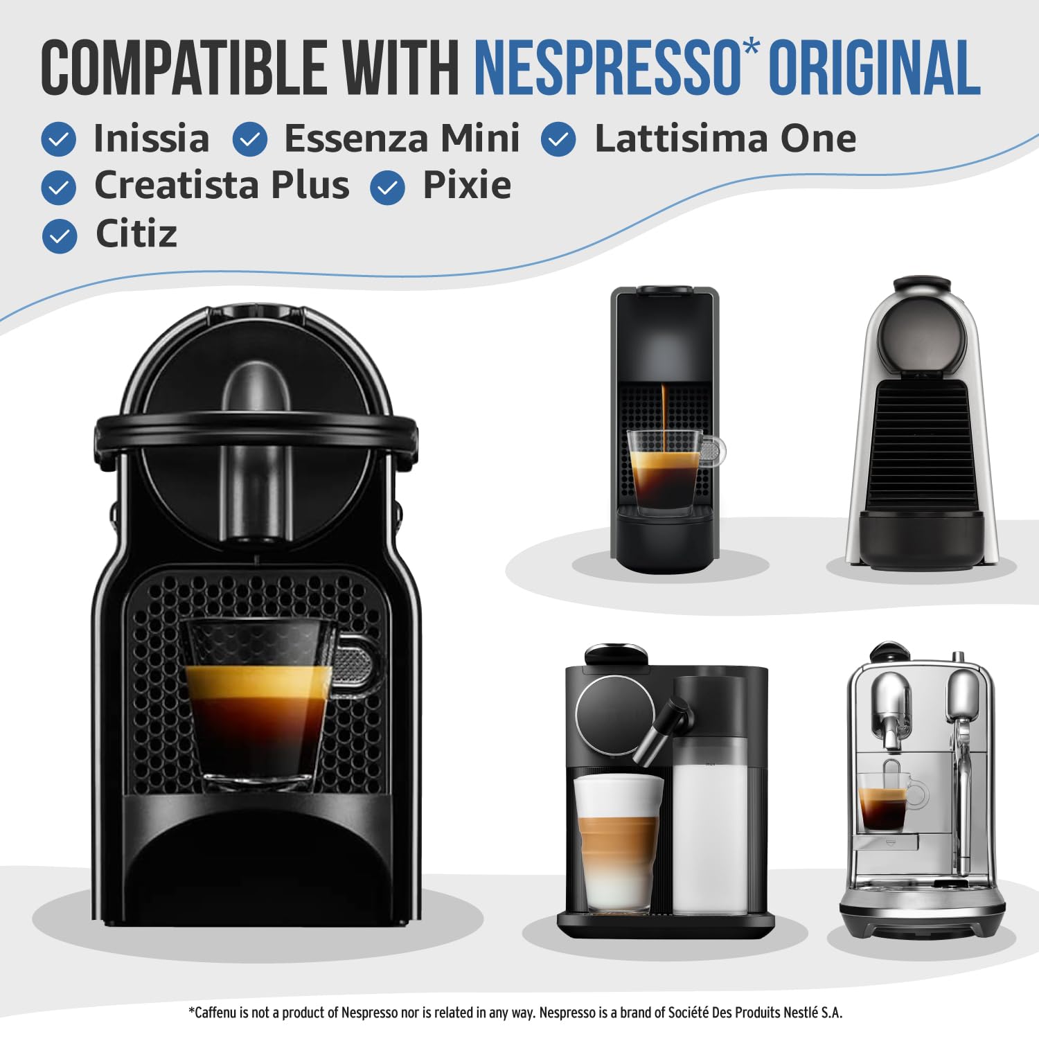 Caffenu Nespresso Original Compatible Descaler and 4-Use Cleaner Pod Kit