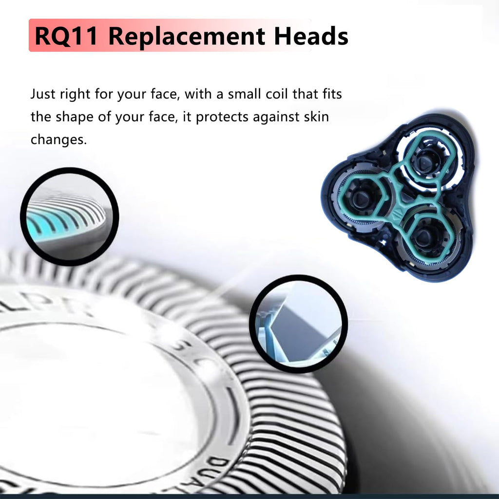 Rq11 Replacement Heads for Philips Norelco Sensotouch 2D Shaver 1100 Series