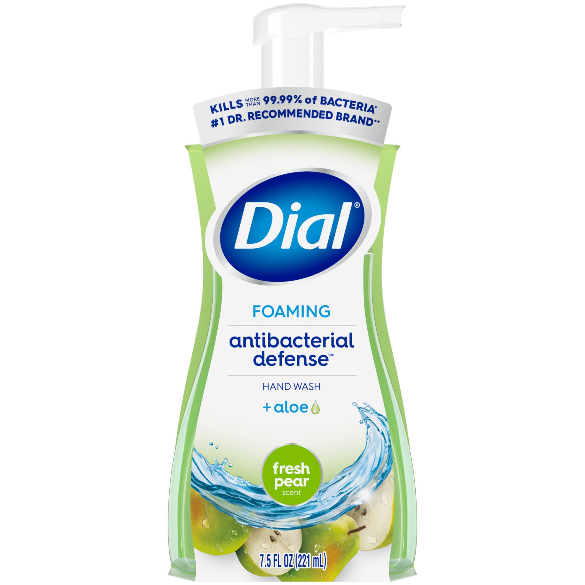 Dial Antibacterial Foaming Hand Soap, Fresh Pear, 7.5 fl oz
