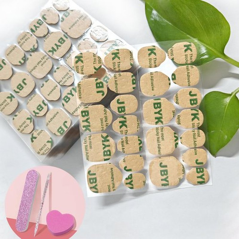 Nail Adhesive Tabs, Sticky Tabs for Nails, Strong Nail Glue for Press On Nails, Waterproof Stickers (24 Sheets and Tool kit)