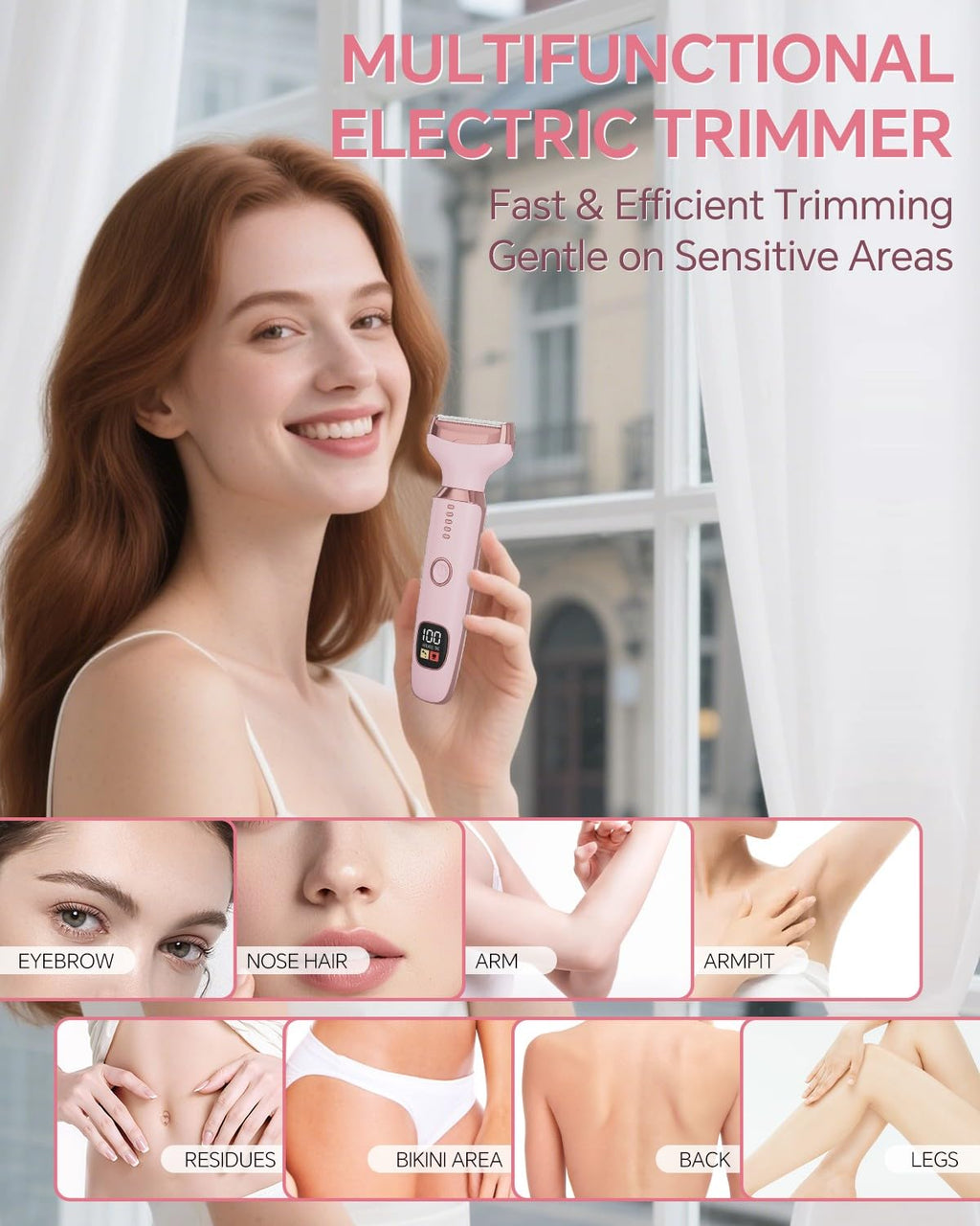 SilkGlow 4-in-1 Electric Razors for Women Men, Bikini Trimmer & Body Shaver
