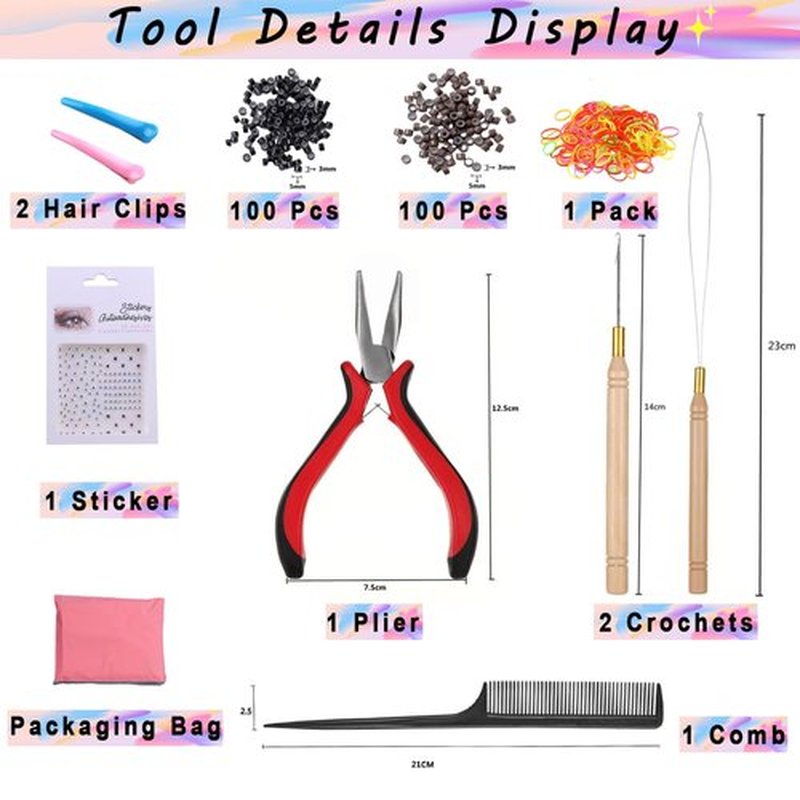 25 Colors Tinsel Hair Extension Heat Resistant With Tool,48 Inches 6000 Strands Fairy Hair extension kit for Halloween Cosplay Christmas New Year Birthday Theme Party,Highlights Sparkling Glitter Hair