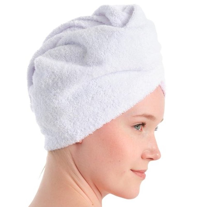Seritaine Hair Towel Wrap for Women 2 Pack – 100% Turkish Cotton Turban for Wet Hair Quick Dry – Soft & Gentle Head Towel Cap– Soft and Absorbent Cotton - 10x26 inch