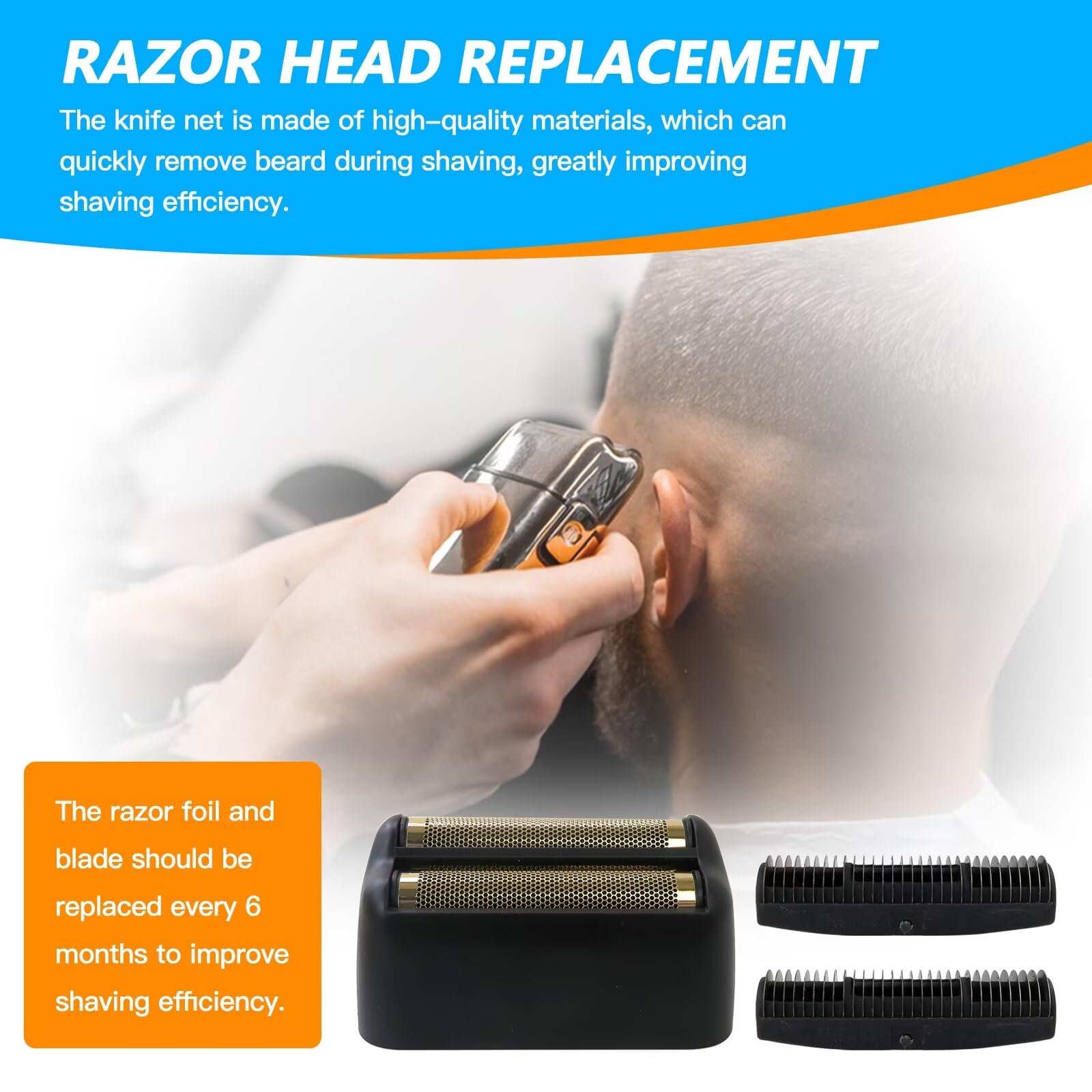 Upgraded Double Foil Replacement Cutter Head, Matte Black Head for BaBylis PRO FX3 FX FXRF2G