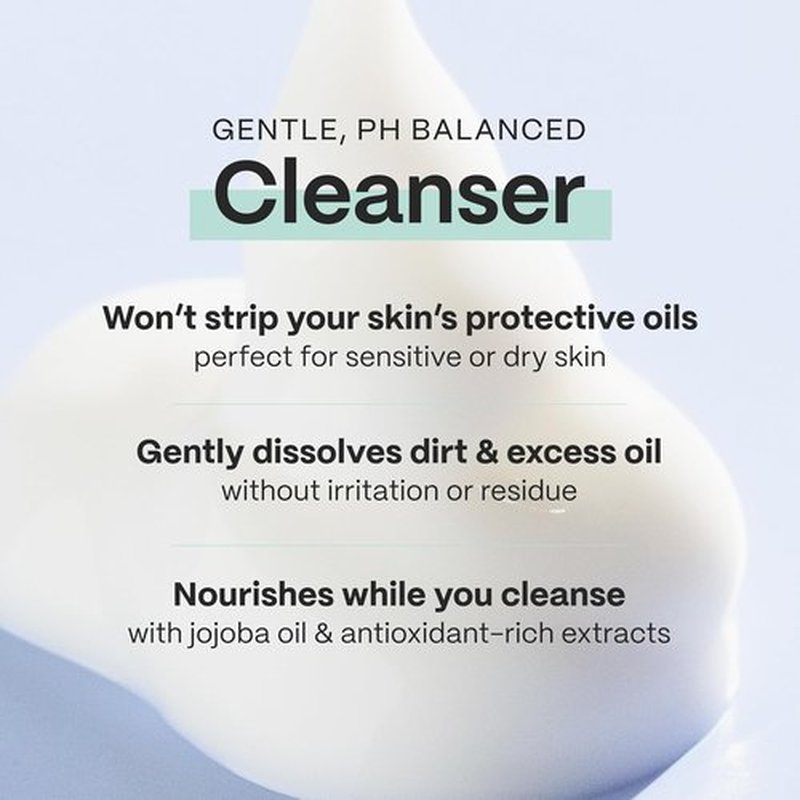 Mad Hippie Cream Cleanser - Gentle Hydrating Formula with Hyaluronic Acid & Jojoba Oil, 4 Oz