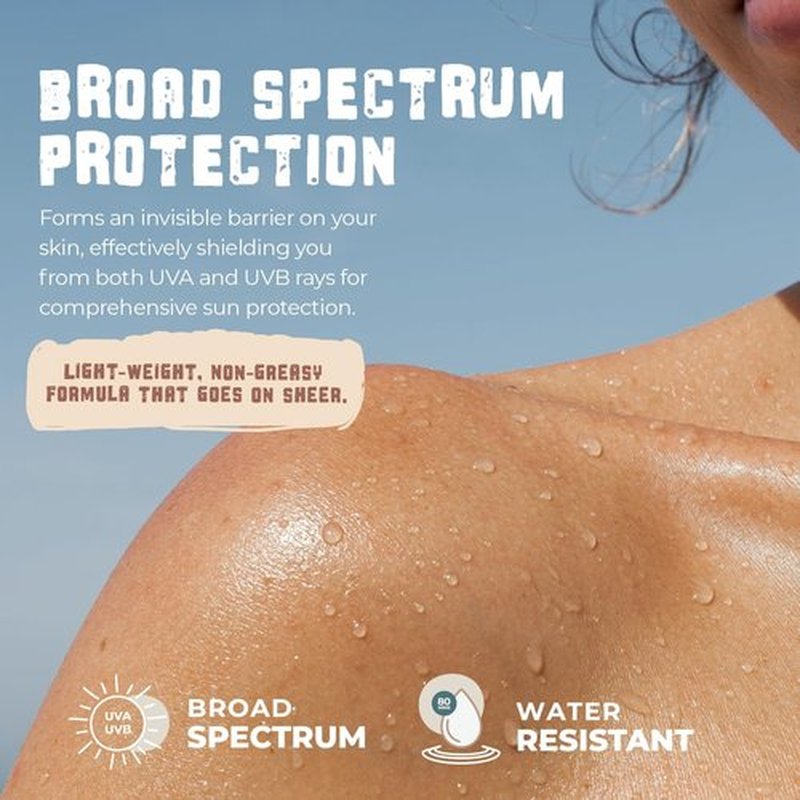 Happy Ocean SPF 45 Mineral Sunscreen with Non-Nano Zinc Oxide for Face and Body - 2.5 Fl oz, Non-Greasy, Reef Safe Biodegradable Sunscreen, Travel Size, Water Resistant - Original