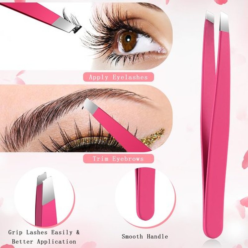 Eyelash Applicator Tool – 5-in-1 Lash Applicator Tool Set with Eyelash Extension Tweezers, Scissors, Brush – Professional Eye Lash Applicator Tools for DIY Eyelash Extensions, Cluster Lashes