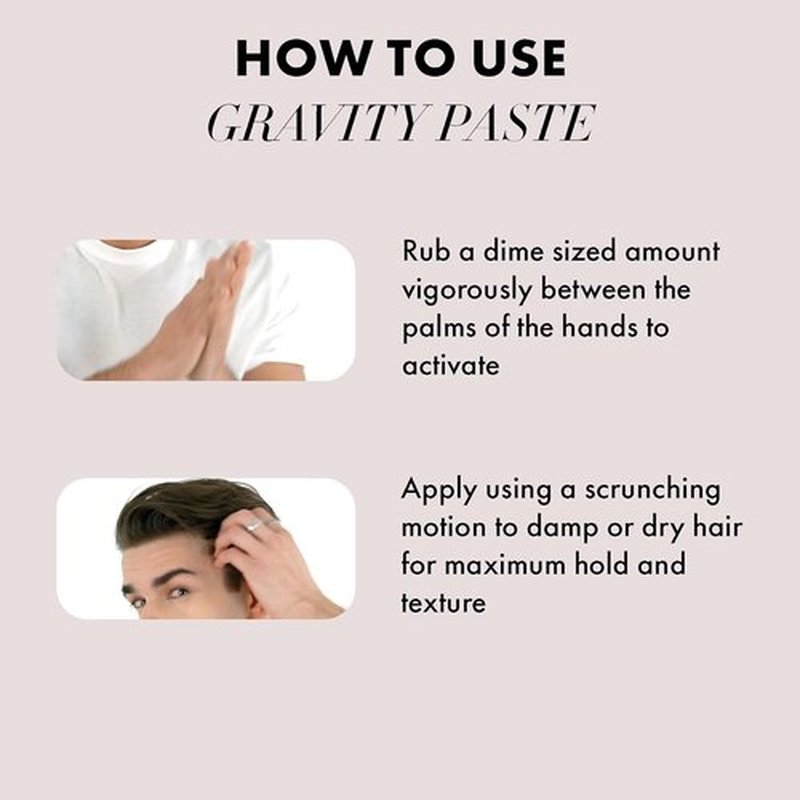 Hanz de Fuko Gravity Paste - Premium Men's Hair Styling Paste for High Hold & Medium Shine - 2 oz Travel Size