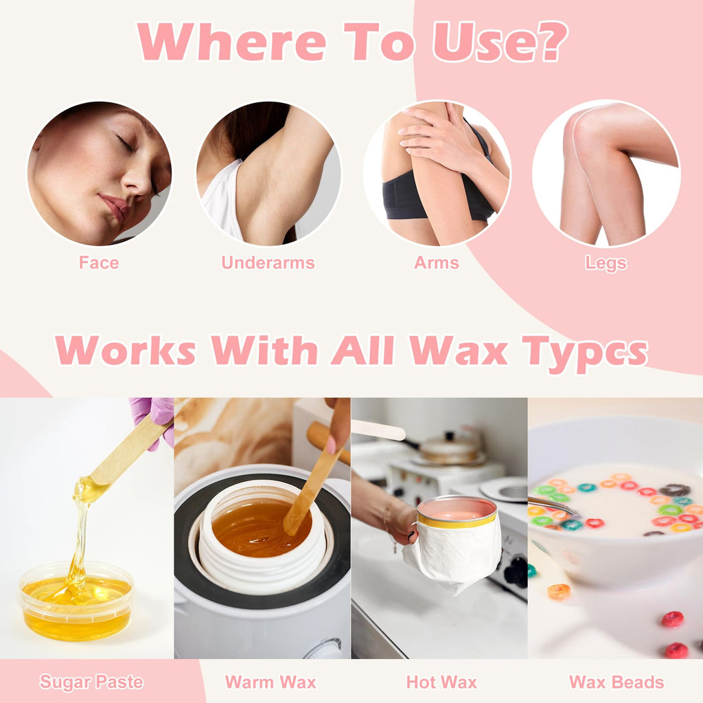 200 Pcs Non Woven Wax Strip 2.8" X 44 Yards Pre-cut Waxing Strips Epilating Strips 1 Roll For Body Facial Tear-Resistant & Lint-Free Air 43.7 Yards Removal Paper Women Arms Legs Hair Cleaning Remover