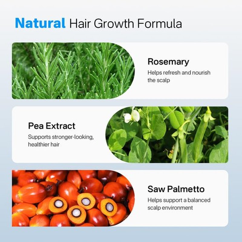 SORNBEO Hair Growth Serum Roll On with Rosemary,Non-Greasy Scalp Serum for Thinning Hair, Helps Reduce Hair Fall & Supports Thicker, Fuller-Looking Hair, Saw Palmetto, 0.84 Fl Oz，Pack of 1