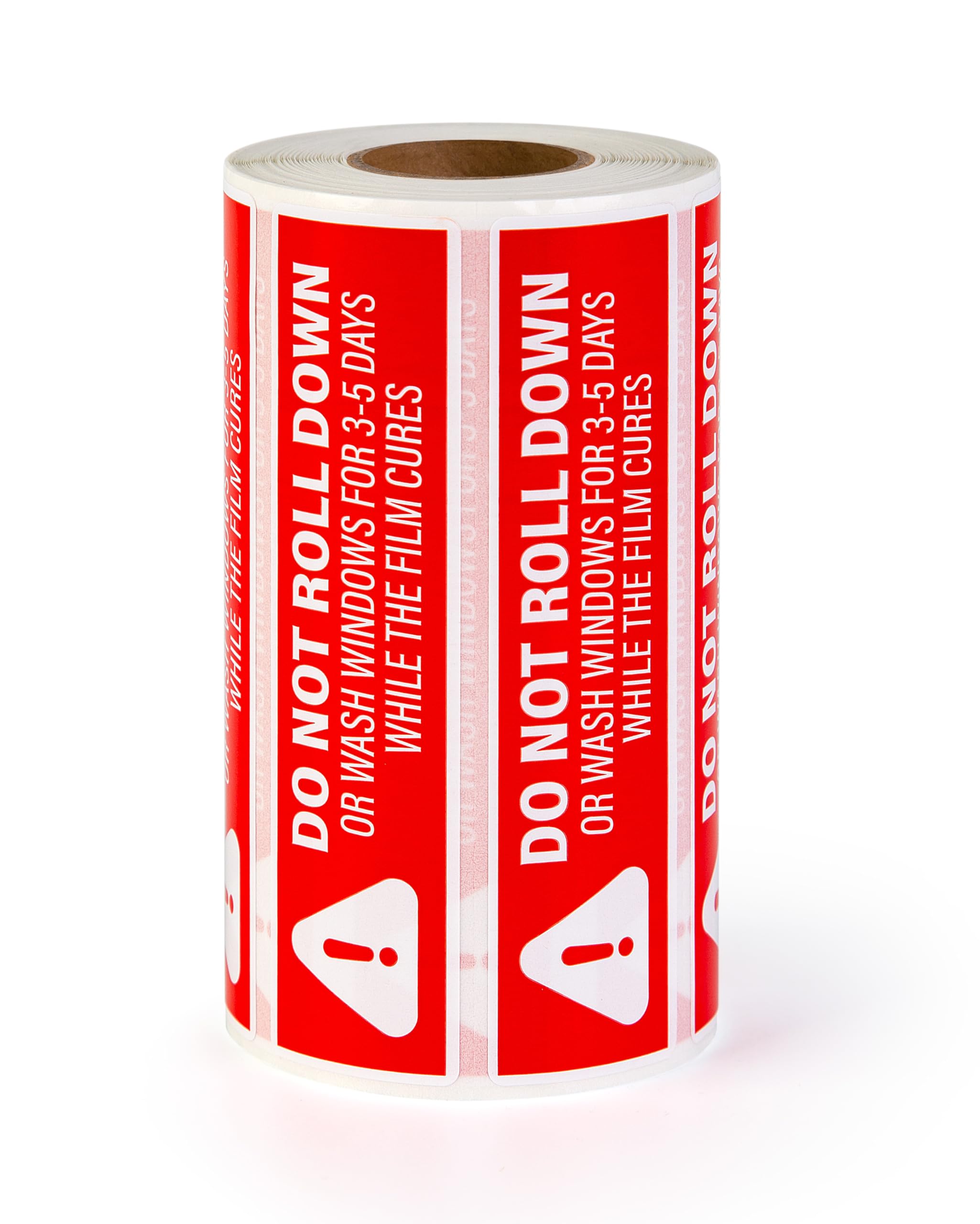 500pcs Do Not Roll Down Window Stickers, Removable Adhesive Warning Labels for Automotive Tint Shops, Vinyl Wrapping, 1" x 4"