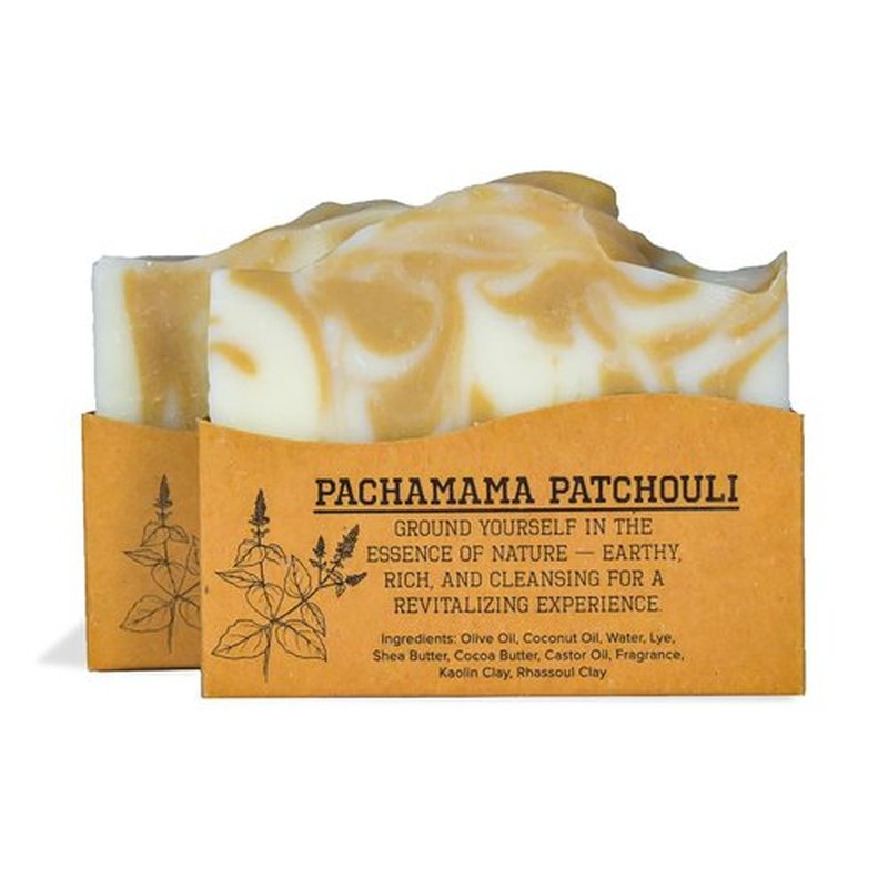 CompassSoap Pachamama Patchouli Bar Soap - Natural & Gentle Lather | 5 oz Pack of 2 for Men & Women