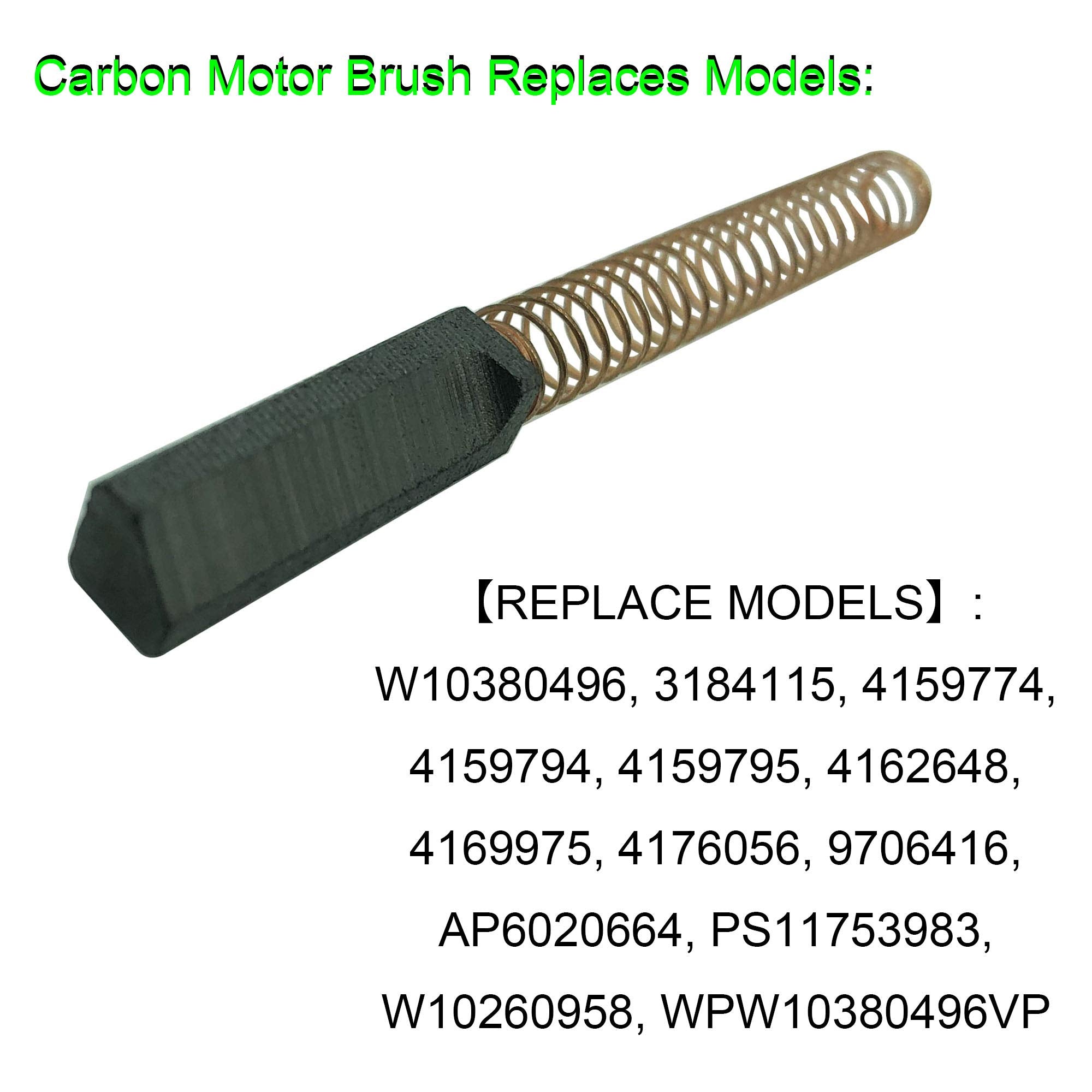 DTAIR W10380496 Carbon Motor Brush Replacement for Whirlpool KitchenAid Stand Mixer W10260958 AP5178083 PS3495098 9706416 (Pack of 2)