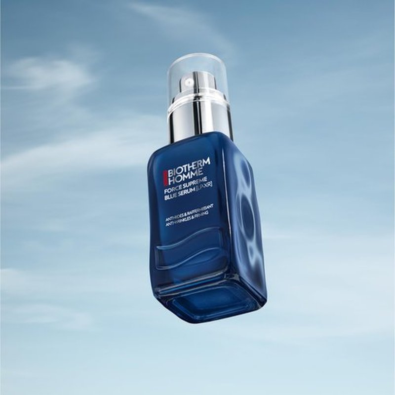 Biotherm Force Supreme Blue Serum [LP-XR] for Men, With 35 Nutrients for Skin Regeneration, Pro-Xylane for Firmness, Ultra-Resurfacing Pro-Retinol and Peptides Fractions for Definition, 2 Fl. Oz.
