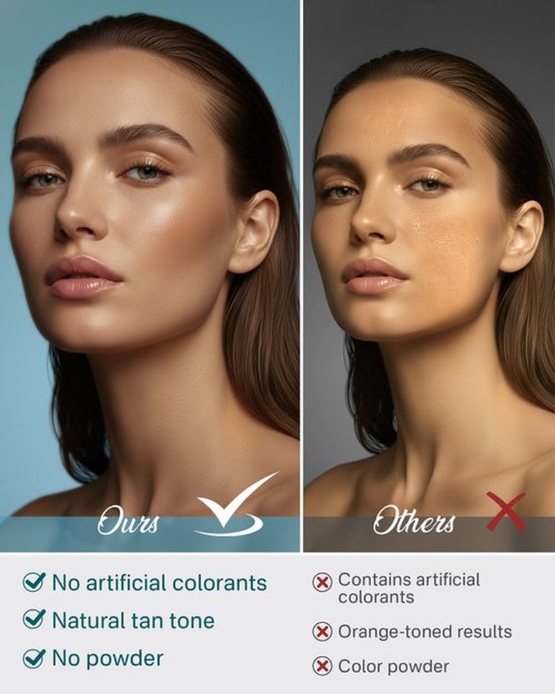 Face Tanning Drops, 2.03 fl oz DHA Self Tanning Drops with Glycerin, No Dye No Staining, No Lotion Mixing Needed, Natural Long-Lasting Glow Up to 6+ Days, Easy to Use Self Tan Drops