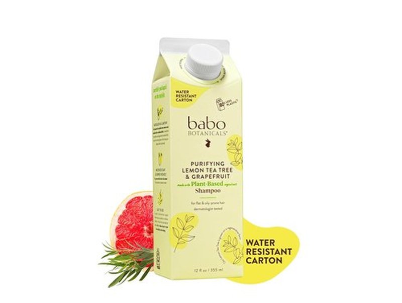 Babo Botanicals Purifying Lemon Tea Tree & Grapefruit Shampoo - Bundle with Conditioner for Oily Hair | Adds Body & Shine