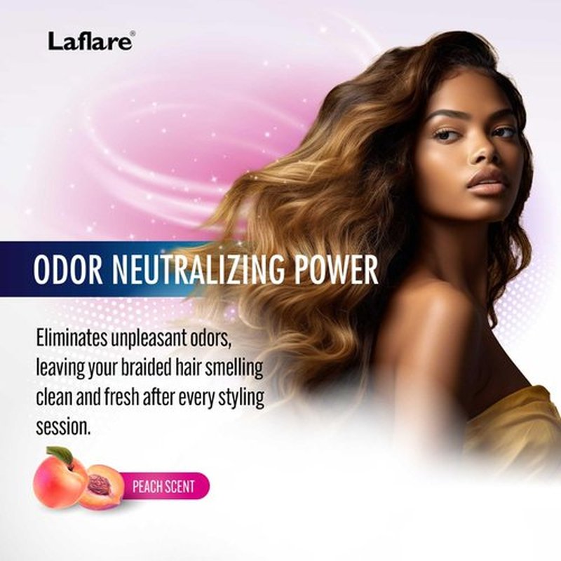 Laflare Laflare® Cooling Spray for Braiding, Wig & Weaving. Instantly Reduce Temperature & Relief Itchy Scalp and Skin, Vegan(Biotin, Tea Tree, Castor Oil) 80 ml (Travel Size, 1, Count)