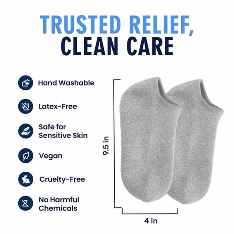 Dr. Frederick’s Original Moisturizing Gel Socks for Men & Women – Dry Feet & Cracked Heel Treatment – Full Foot Gel Lining with Mango Butter, Shea Butter, Jojoba & Coconut Oil (Mellow Moon)