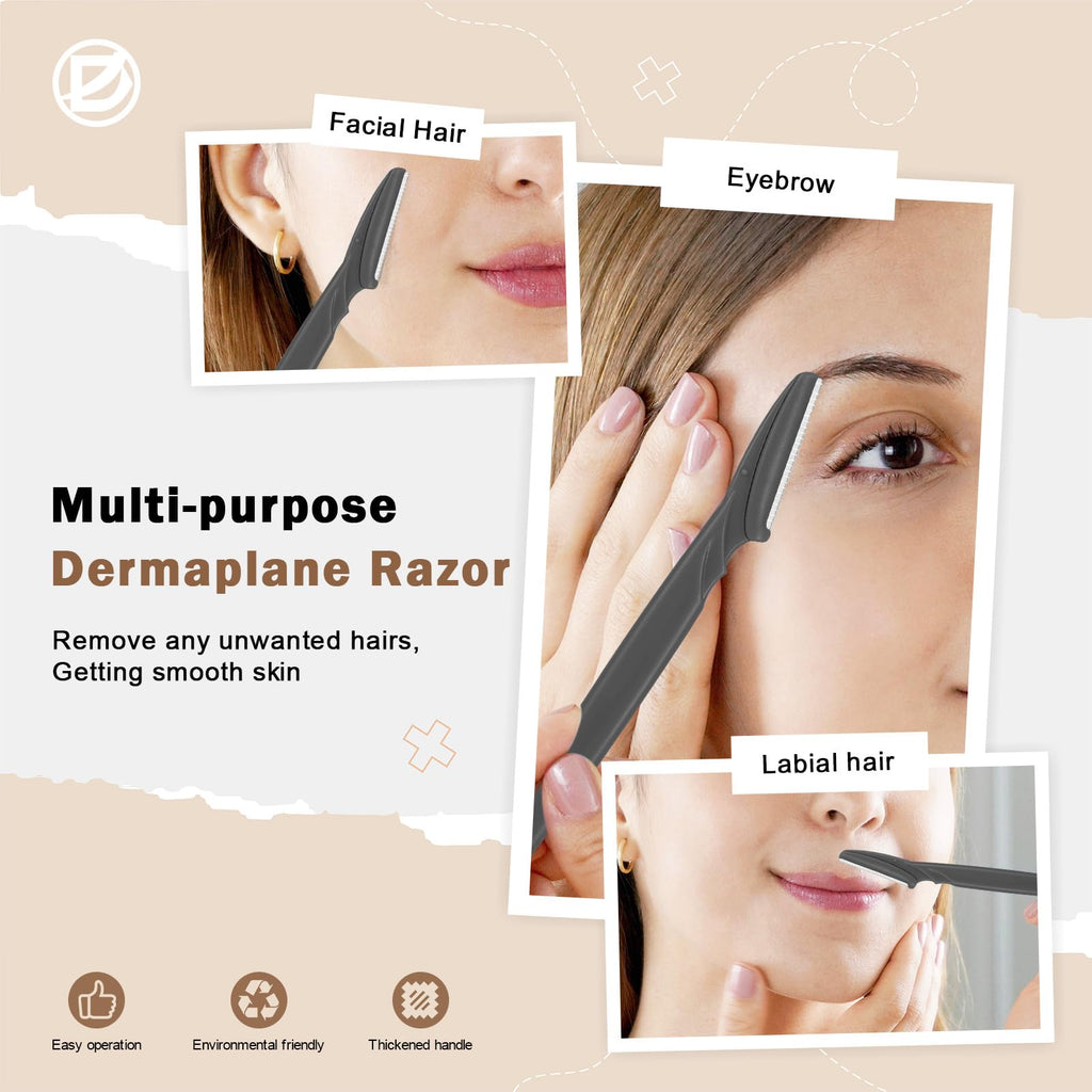 D Eyebrow Razors and Trimmers, Face Razors for Women - 12PCS