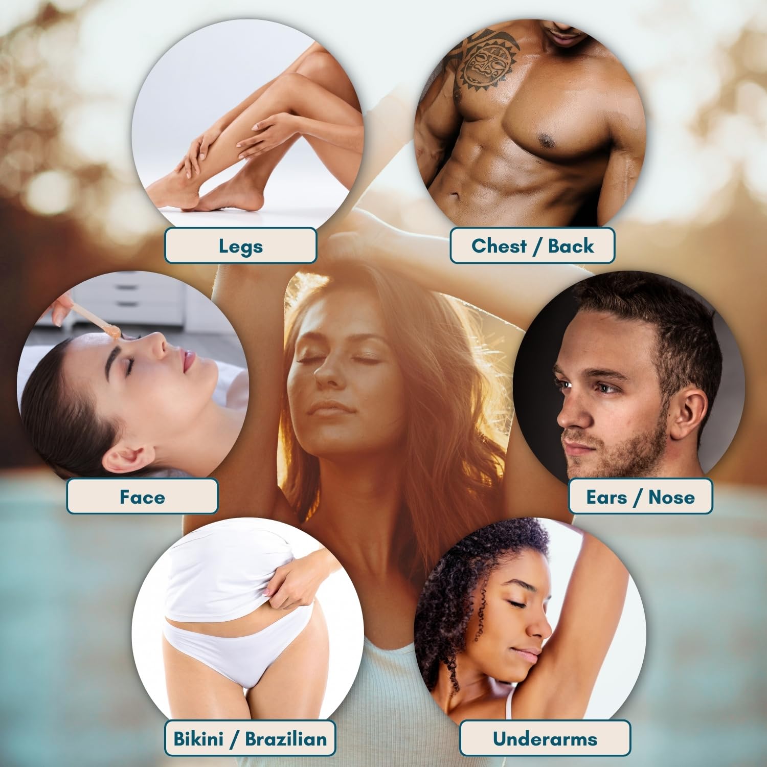 My Skin WAX - Stripless Wax beads 1.75 lbs, Hypoallergenic, Special for Sensitive Skin, Face and Body, Coarse Hair, Men, Women, Bikini, Brazilian, Rose