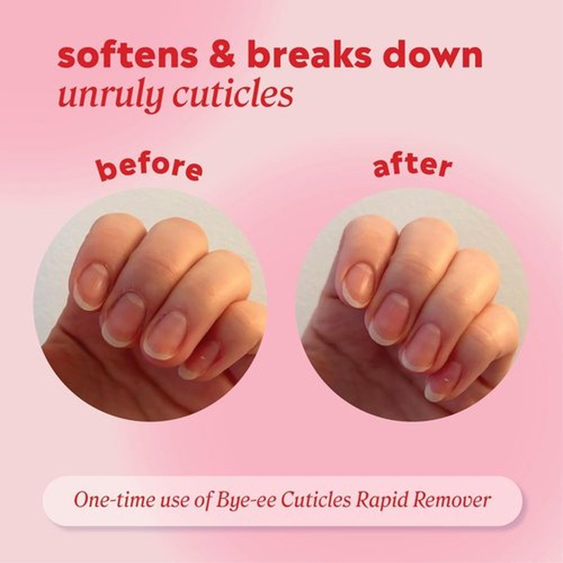 ONYX Professional Bye-ee Cuticles Rapid Remover - Vanilla Coconut Cuticle Gel with Built-In Pusher, 0.43 fl. oz