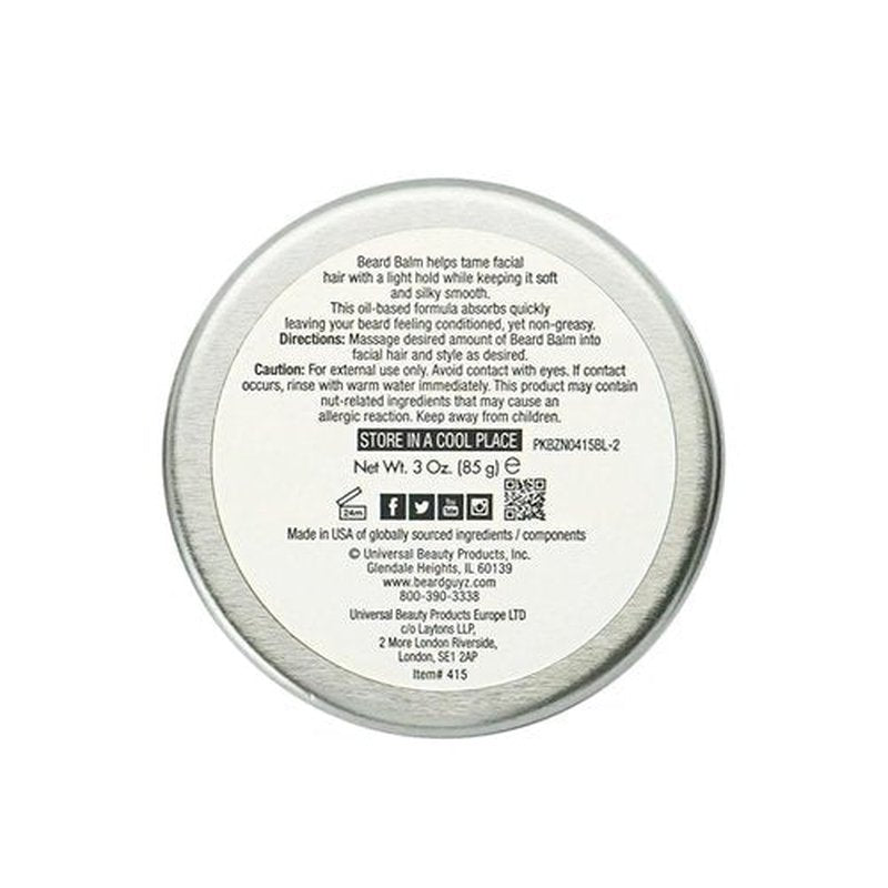 Beard Guyz Beard Balm - Conditioning & Styling Balm for Men | Softens & Moisturizes Facial Hair, 3 oz
