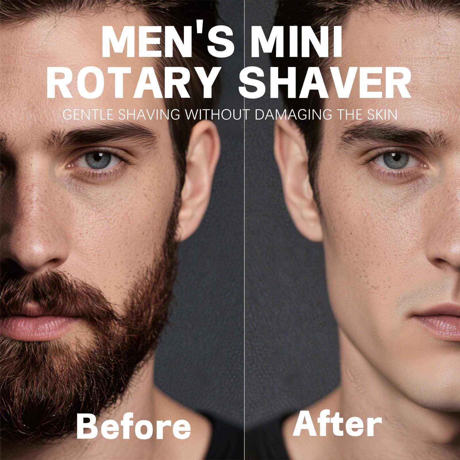 VGR 344 Mini Electric Shaver - USB Rechargeable Dual-Ring Rotary Razor, Portable IPX6 Wet/Dry Waterproof Face Shavers for Men, 8000 RPM Travel Electric Razor with Magnetic Cutter, Purple