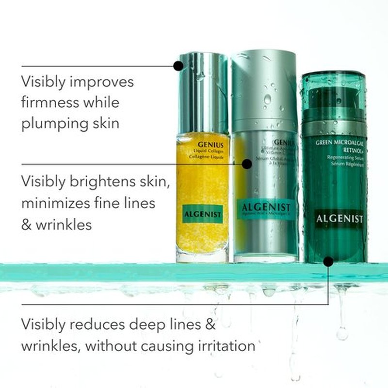 Algenist Green Microalgae Retinol+ Regenerating Serum - Anti Aging Serum with Plant Based, Time-Release Retinol - Evens Texture + Visibly Reduces Deep Lines & Wrinkles with Minimal Irritation (1 oz)