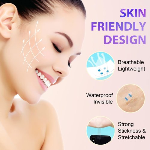 KODASNY 120PCS Face Lift Tape Invisible Face Tape Instant Lifting Neck Lift Tape Invisible for Wrinkles Overnight Sagging Skin