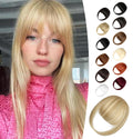 Wodelanle Clip in Bangs,Natural Fake Bangs Hair Clip,Light Blonde Mix Bleach Blonde French Bangs Fringe with Temples Hairpieces for Women Bangs Hair Extenisons for Daily Wear
