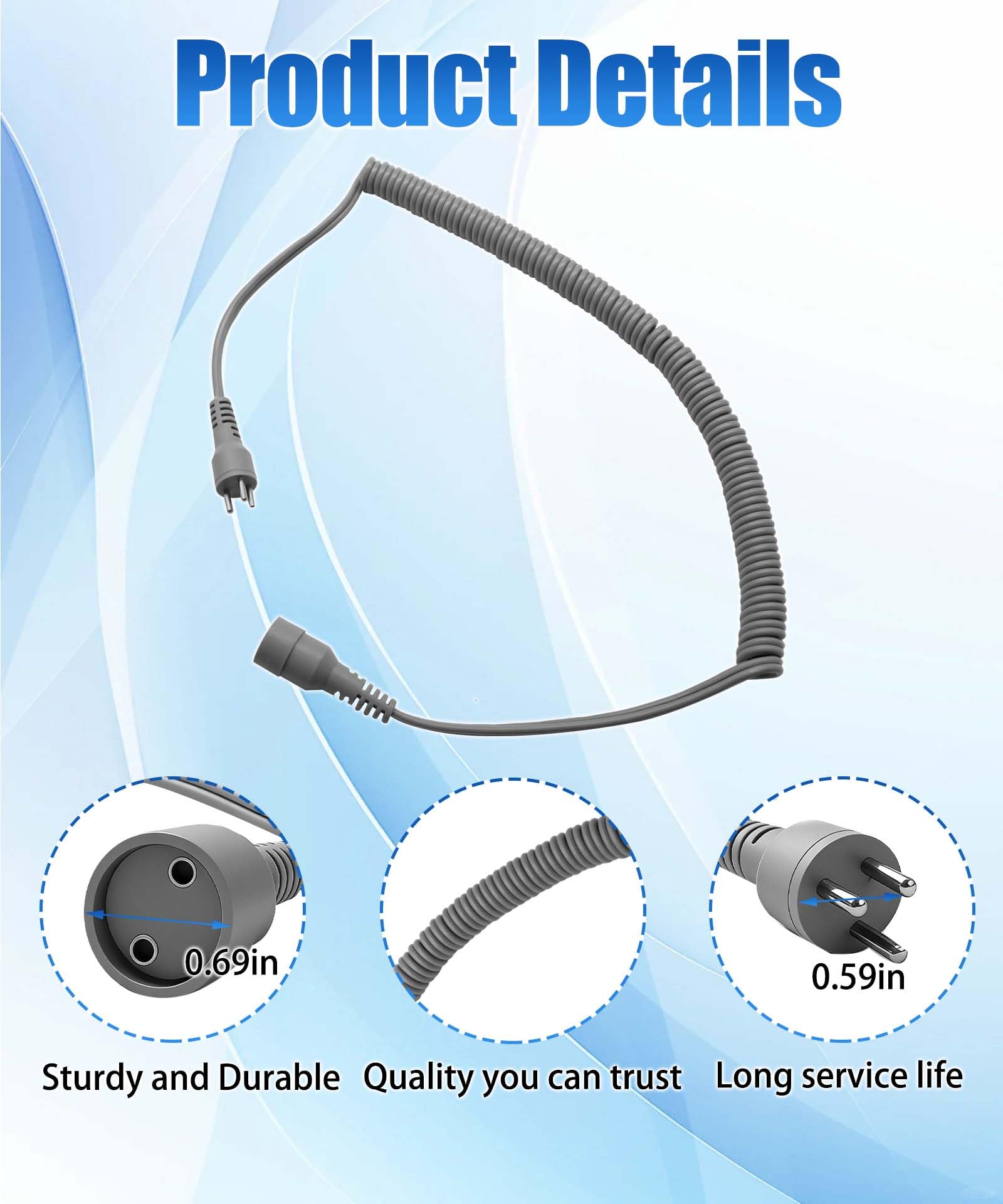 Kupa KP60 Nail Drill Motor Cord, Compatible with Mani-pro KP-60, KP60