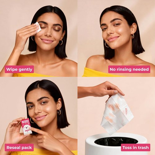 Impossibly Compact Travel Makeup Remover Wipes - 99% Water and Aloe - Ultra Soft, Safe for Sensitive Skin, Thick & Durable - Travel Essentials for Adults & Teens - Scented (8 Pack 48 Wipes)