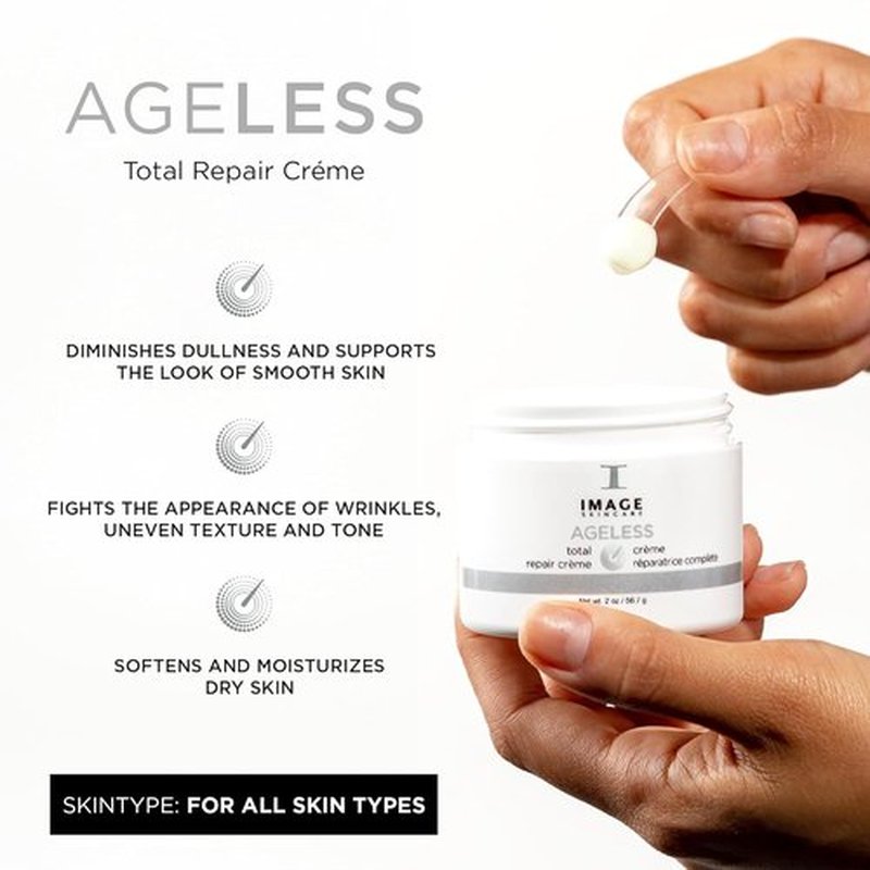 IMAGE Skincare Ageless Total Repair Crème - Hydrating Night Moisturizer with Hyaluronic Acid & Shea Butter | 2 oz