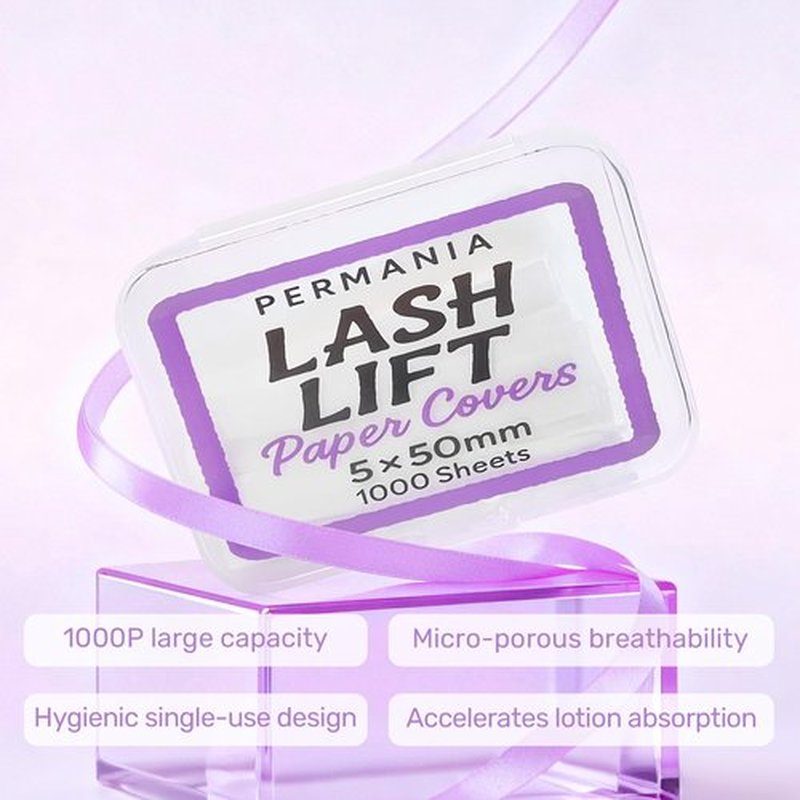 PERMANIA Lash Lift Paper Strips, 1000P Lash Perm Paper Preventing Lashes from Popping Out for Eyelashes Lifting Lash Lift Ribbon (1 Style-White)