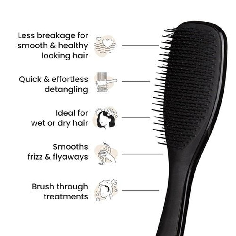 Tangle Teezer Ultimate Detangler Brush - Eliminate Knots & Reduce Breakage for Wet & Dry Hair | Liquorice Black