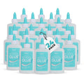 Darice Washable School Glue 4oz - 24-Pack White Liquid Glues for Kids - Extra-Strong for Slime, Arts and Crafts, Back to School Supplies - Glue Bottle with Adjustable Twist Closure