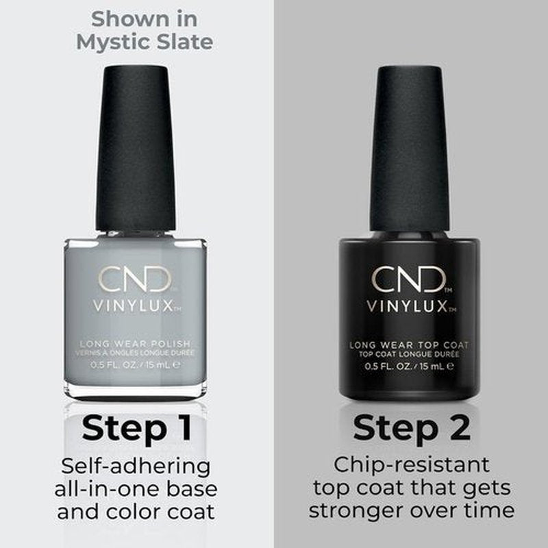 CND Vinylux Gray Nail Polish - Longwear Gel-Like Shine & Chip Resistant, 0.5 Fl Oz