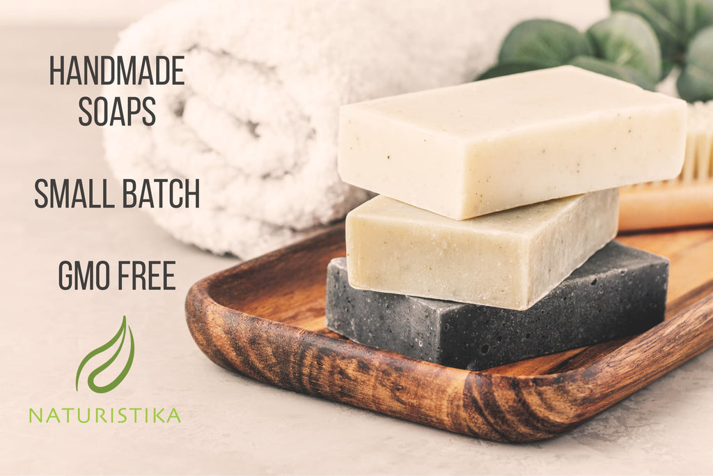Naturistika Aloe and Calendula Soap Bar (3 Pack), Vegan and All Natural Handcrafted with Organic Oils. Face and Body Soap. For Men, Women and Teens. Unscented with Shea Butter.