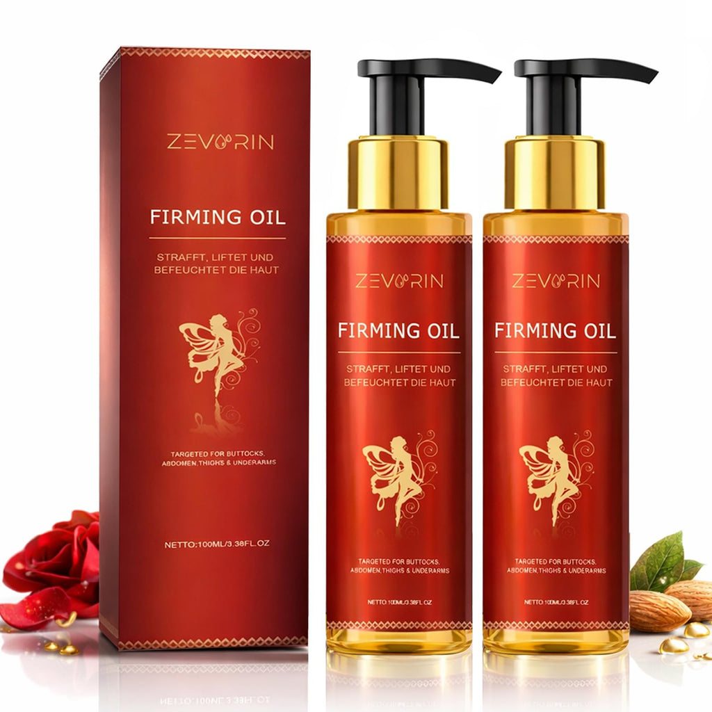 Zevorin Body Firming Oil - Skin Tightening & Hydrating, for Arms, Legs, Stomach, Deep Moisturizing Body Oil (2 Pack)