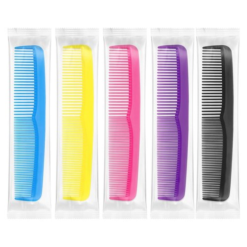 30pcs Plastic Colorful Combs in Bulk, Individually Wrapped, Double Tooth Hair Pocket Comb, for Homeless, Charity, Hotel, Travel, Airbnb, Home, Shelter