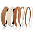 Brimekichio 7 Pack Headband for Women Girls Cute Headbands for Women Cute Pearl Beads Solid Knotted Diademas para Mujer de Moda Cute Hair Accessories