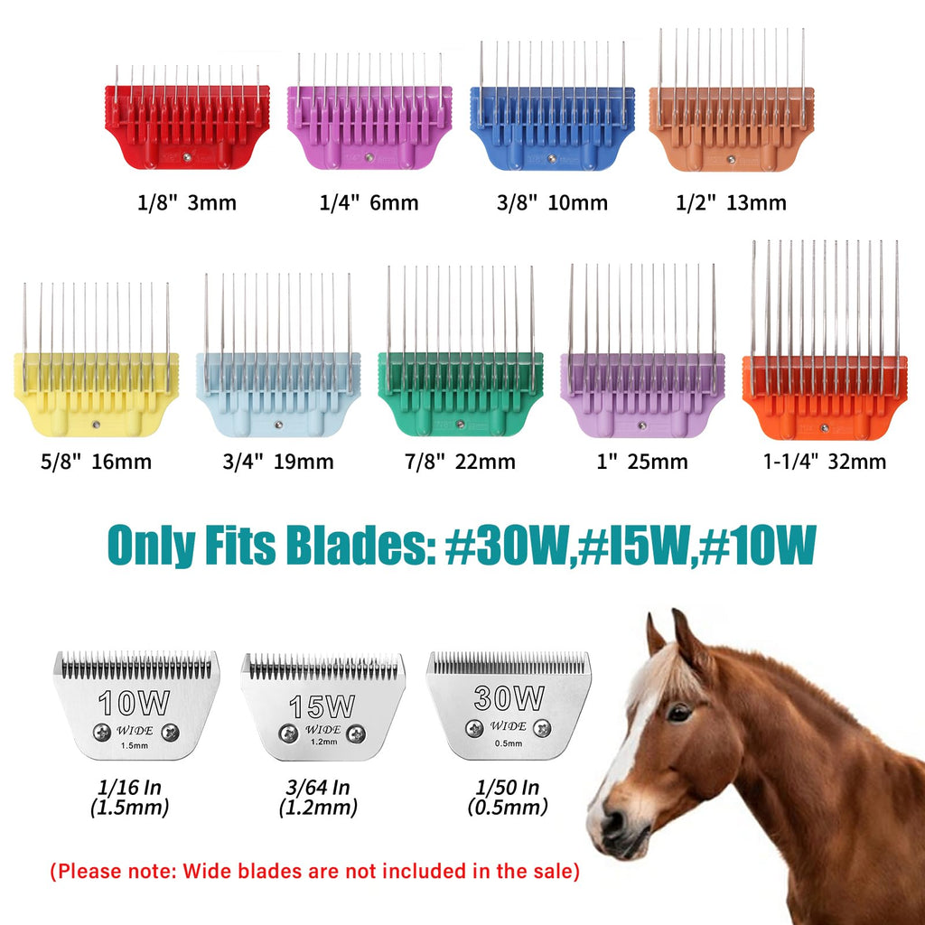DOG Stainless Steel Wide Clipper Attachment Guard comb Set for A5 Series